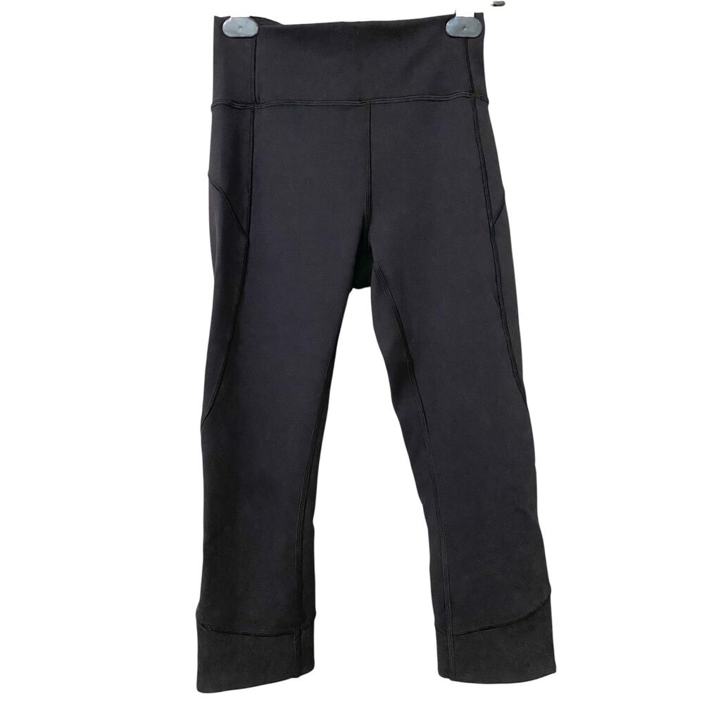 NWOT Lululemon In Movement Crop 19" Legging US 4 Black Everlux Fitness Sports - Picture 5 of 9